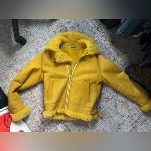 OPENING CEREMONY SHEARLING MOTO JACKET